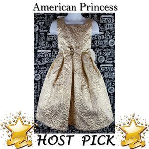American Princess Gold Dress Size 6 NWT